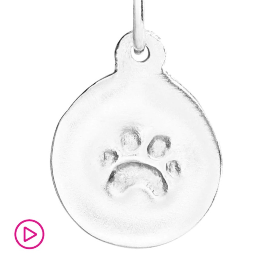 Helen Ficalora Small Silver Paw Print Charm